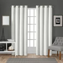 Hot Sale 🧨 Curtain Panels Exclusive Home Velvet Heavyweight Grommet Top Curtain Panel Pair 😉