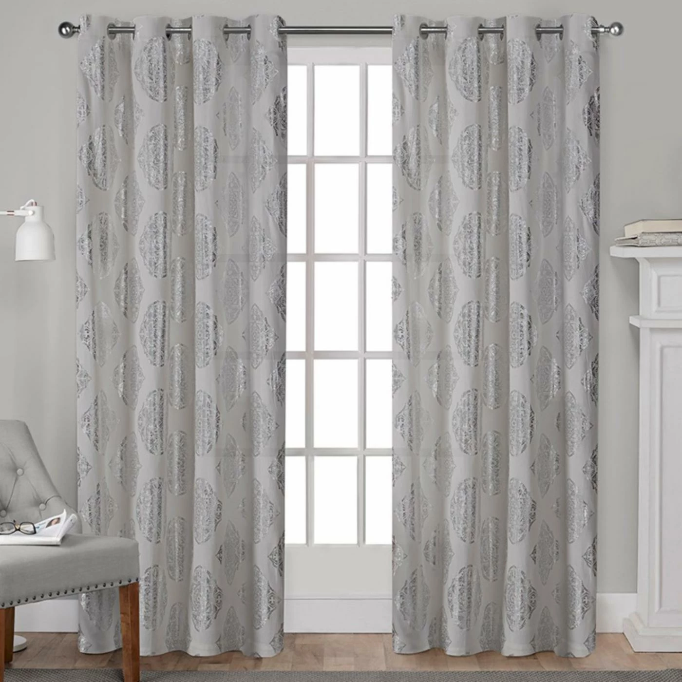 Budget ๐ Curtain Panels Exclusive Home Augustus Metallic Light Filtering Window Curtain Panel Pair โ 1 Budget ๐ Curtain Panels Exclusive Home Augustus Metallic Light Filtering Window Curtain Panel Pair โ