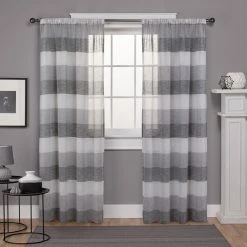 Deals π Curtain Panels Exclusive Home Bern Stripe Sheer Window Curtain Panel Pair π€©
