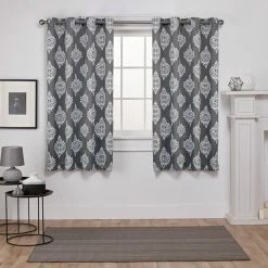 Buy π 96 - 108 In. Exclusive Home Medallion Blackout Window Curtain Panel Pair π€©