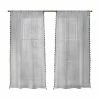 Best Sale 🧨 Curtain Panels Exclusive Home Tassels Rod Pocket Curtain Panel Pair 😍