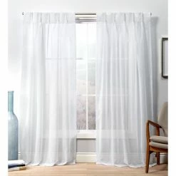 Best Sale π Curtain Panels Exclusive Home Penny Sheer Pinch Pleat Curtain Panel Pair π