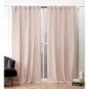 Outlet ⭐ 96 - 108 In. Nicole Miller Textured Matelasse Hidden Tab Top Curtain Panel Pair 🤩