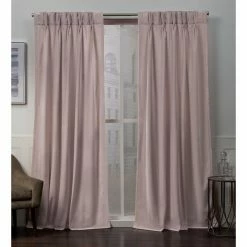 Discount 😀 Curtain Panels Exclusive Home Velvet Heavyweight Pinch Pleat Curtain Panel Pair 🎁