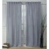 Discount 🤩 Curtain Panels Nicole Miller New York Faux Linen Slub Textured Hidden Tab Top Curtain Panel Pair 🎉