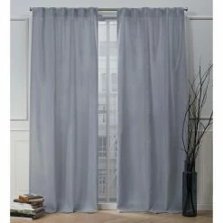 Discount π€© Curtain Panels Nicole Miller New York Faux Linen Slub Textured Hidden Tab Top Curtain Panel Pair π