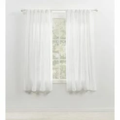 Best reviews of 😉 Curtain Panels Lauren Ralph Lauren Engel Solid 100% Linen Sheer Rod Pocket Curtain Panel 🔔