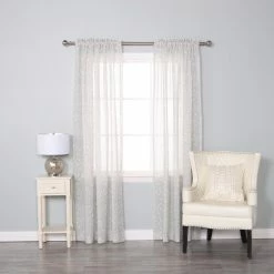 Cheap 👍 Best Home Fashion Ikat Sheer Rod Pocket Curtain Panels 🎉