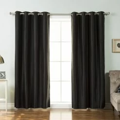 Best Pirce 🛒 Curtain Panels Best Home Fashion Faux Silk Blackout Curtains 🌟