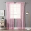 Best reviews of ⌛ Curtain Panels Best Home Fashion Sheer Lace Dot Curtains 🤩