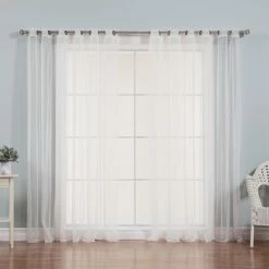 Top 10 🌟 Curtain Panels Best Home Fashion White Wide Tulle Lace Sheer Curtain ✨