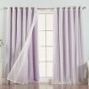 Best Pirce 🥰 Curtain Panels Best Home Fashion Wide Tulle And Blackout Mix And Match Curtains 🤩
