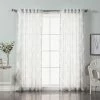 Hot Sale ⭐ Curtain Panels Best Home Fashion Medallion Sheer Faux Pippin Curtain Panel Pair 👏