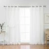 Promo 🎉 Curtain Panels Best Home Fashion Elis Lace Overlay Curtain Panel Pair ⭐
