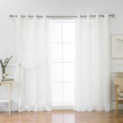 Promo 🎉 Curtain Panels Best Home Fashion Elis Lace Overlay Curtain Panel Pair ⭐