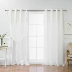 Top 10 🌟 Curtain Panels Best Home Fashion Irene Floral Lace Overlay Curtain Panel Pair 😍
