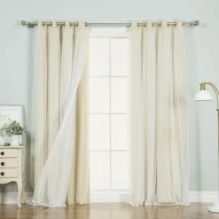 Brand new 🤩 Curtain Panels Best Home Fashion Marry Me Blackout Grommet Curtain Panel Pair With Tulle Overlay 👏