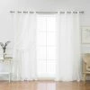 Best deal ✨ Curtain Panels Best Home Fashion Some Day Dotted Lace Overlay Grommet Curtain Panel Pair 🌟