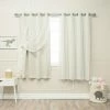 Brand new 🎉 Curtain Panels Best Home Fashion Mix And Match Star Punch Blackout And Tulle Grommet 4 Piece Curtain Sets ⭐
