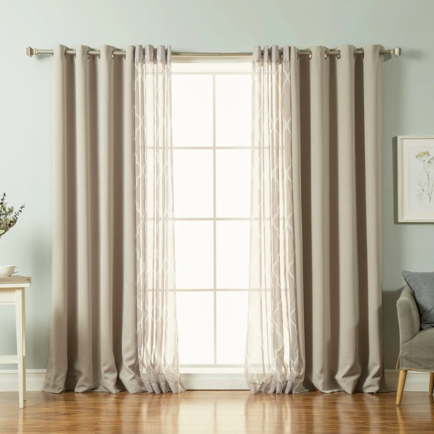 Buy π― Curtain Panels Best Home Fashion Mix And Match Solid Blackout And Sheer Moroccan Grommet 4 Piece Curtain Sets π 1 Buy π― Curtain Panels Best Home Fashion Mix And Match Solid Blackout And Sheer Moroccan Grommet 4 Piece Curtain Sets π