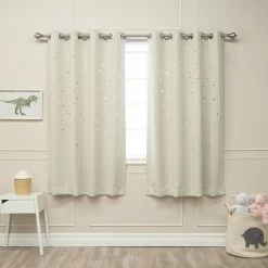 Budget 🤩 Curtain Panels Best Home Fashion Star Punch Blackout Curtain Panel Pair ❤️
