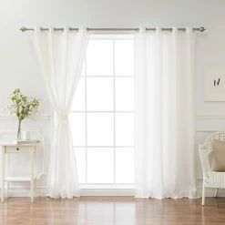 Buy 🔥 Curtain Panels Best Home Fashion Belgian Flax Linen Grommet Top Curtain 😍