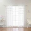 Outlet ⭐ Curtain Panels Best Home Fashion Romantic Ruffle Tie Top Curtains 😍