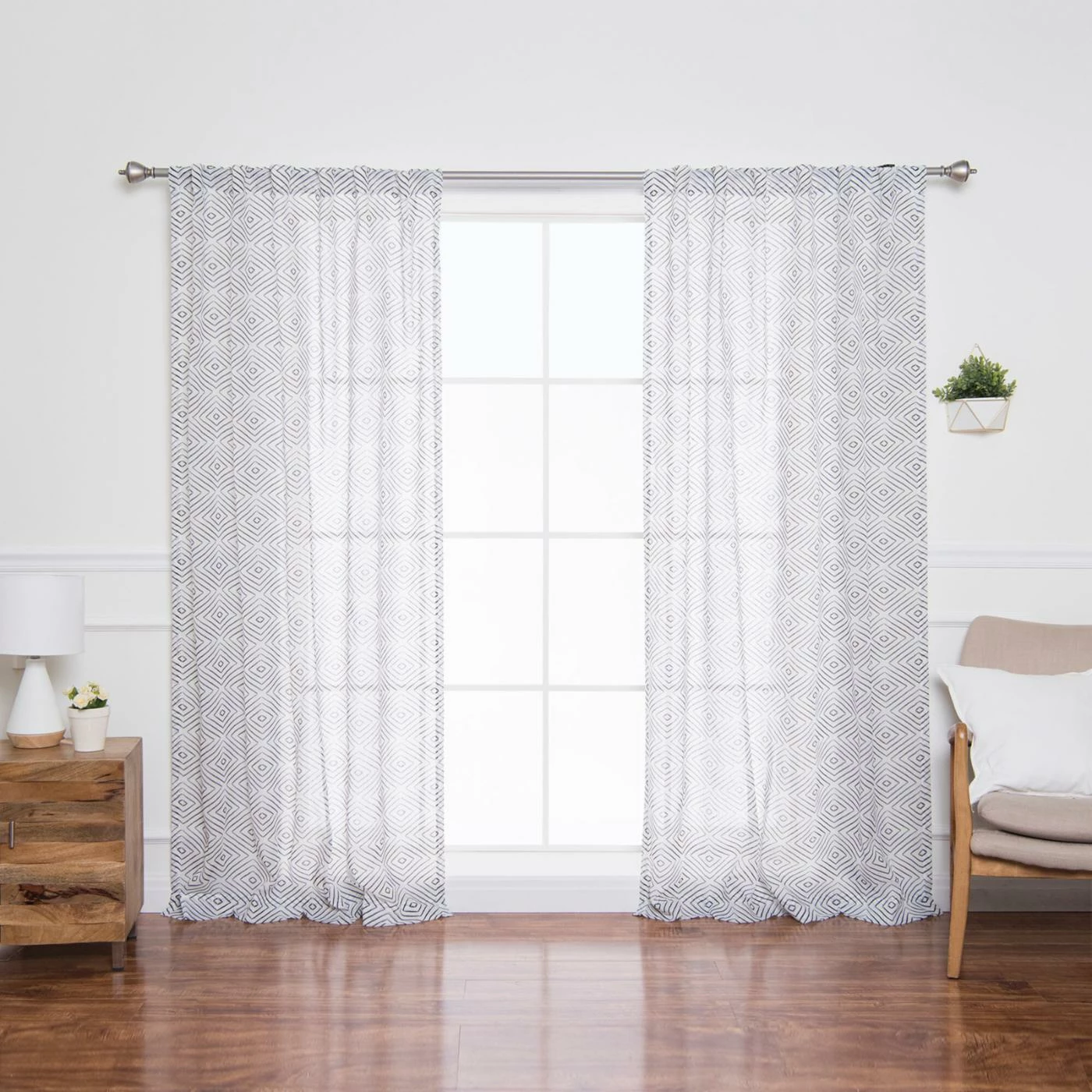 Coupon 🧨 Curtain Panels Best Home Fashion Sheer Faux Linen Reverse Diamante Curtains ❤️ 1 Coupon 🧨 Curtain Panels Best Home Fashion Sheer Faux Linen Reverse Diamante Curtains ❤️