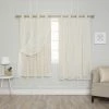Cheap ❤️ Curtain Panels Best Home Fashion Tulle Overlay Star Cut Out Blackout Curtains ✔️