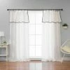 Brand new 😉 Curtain Panels Best Home Fashion Abelia Belgian Flax Linen Curtain With Bordered Valance 🤩
