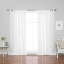 Buy ❤️ Curtain Panels Best Home Fashion Oxford Tab Top Curtains ✨