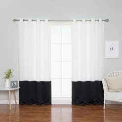 Best deal ✨ Curtain Panels Best Home Fashion Oxford Colorblock Curtains 🥰