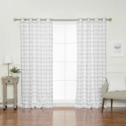 Best Pirce 🔔 Curtain Panels Best Home Fashion Nordic Watercolor Check Curtains 😀
