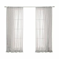 Outlet 🧨 Curtain Panels Best Home Fashion Faux Linen Diamante Curtains ❤️