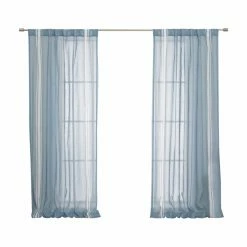Brand new 🎉 Curtain Panels Best Home Fashion Sheer Faux Linen Reverse Triple Stripe Curtains ❤️