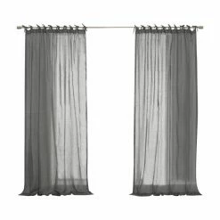 Discount 👍 Curtain Panels Best Home Fashion Linen Look Sheer Curtains 🔥