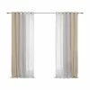 Best Pirce 🧨 Curtain Panels Best Home Fashion 4 Piece Rose Sheers And Blackout Curtain Set ⌛