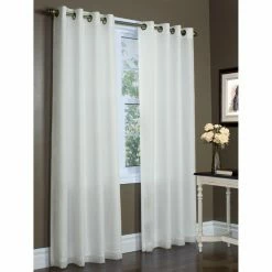 Deals 👏 Commonwealth Home Fashions Curtain Panels Commonwealth Rhapsody Lined Solid Sheer Grommet Curtain Panel 🌟
