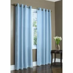 Buy ✨ Curtain Panels Thermavoile™ Rhapsody Solid Sheer Grommet Panel ✨
