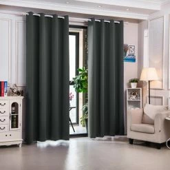 Discount 🔥 Curtain Panels Elegant Home Fashions Delphi Premium Solid Insulated Thermal Blackout Grommet Window Panels 🥰