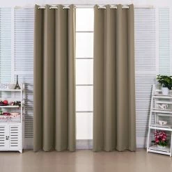 Best Sale ⭐ Curtain Panels Elegant Home Fashions Ephesus Premium Solid Insulated Thermal Blackout Grommet Window Panels 🎁