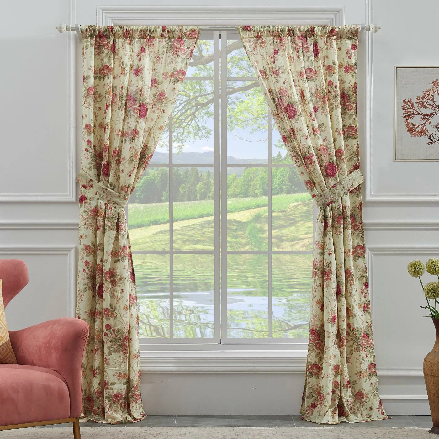 Top 10 𧨠Curtain Panels Greenland Home Fashions Antique Rose - 84L X 42W In. Window Panel Pair With Tiebacks π₯ 1 Top 10 𧨠Curtain Panels Greenland Home Fashions Antique Rose - 84L X 42W In. Window Panel Pair With Tiebacks π₯