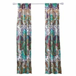 New β 73 - 84 In. Greenland Home Fashions Nirvana Teal Window Panel Pair π