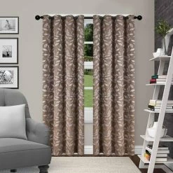 Discount ⭐ Curtain Panels Superior Leaves Blackout 2 Panel Curtains 🥰