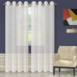 Cheap 🌟 Curtain Panels Superior Imperial Trellis Embroidered 2 Panels Sheer Curtains 🔥