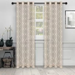 Top 10 ✔️ Curtain Panels Superior Quatrefoil Embroidered Sheer Panel Pair 😀