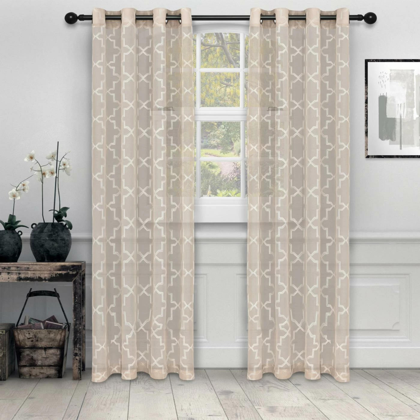 Top 10 βοΈ Curtain Panels Superior Quatrefoil Embroidered Sheer Panel Pair π 1 Top 10 βοΈ Curtain Panels Superior Quatrefoil Embroidered Sheer Panel Pair π