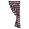 Best Pirce ⭐ 73 - 84 In. HiEnd Accents Plaid Curtain With Tieback - Blue 😀