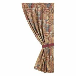 Hot Sale ✔️ Curtain Panels HiEnd Accents Southwest Patchwork Curtain With Tieback ⭐