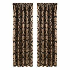Top 10 🔔 Curtain Panels Reilly Woven Chenille Damask Room Darkening Panel Pair By Five Queens Court 😀